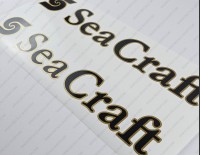 Sea Craft Boat V2 Logo Gold Decals 18.5" x 3" 2pcs.